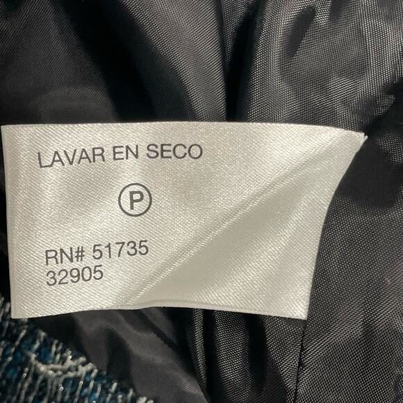 Oscar de la Renta Green Metallic Silver Woven Paisley Pattern pants size 8 NWT - Picture 14 of 14